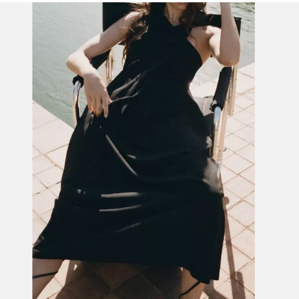 ZARA MIDI HALTER DRESS